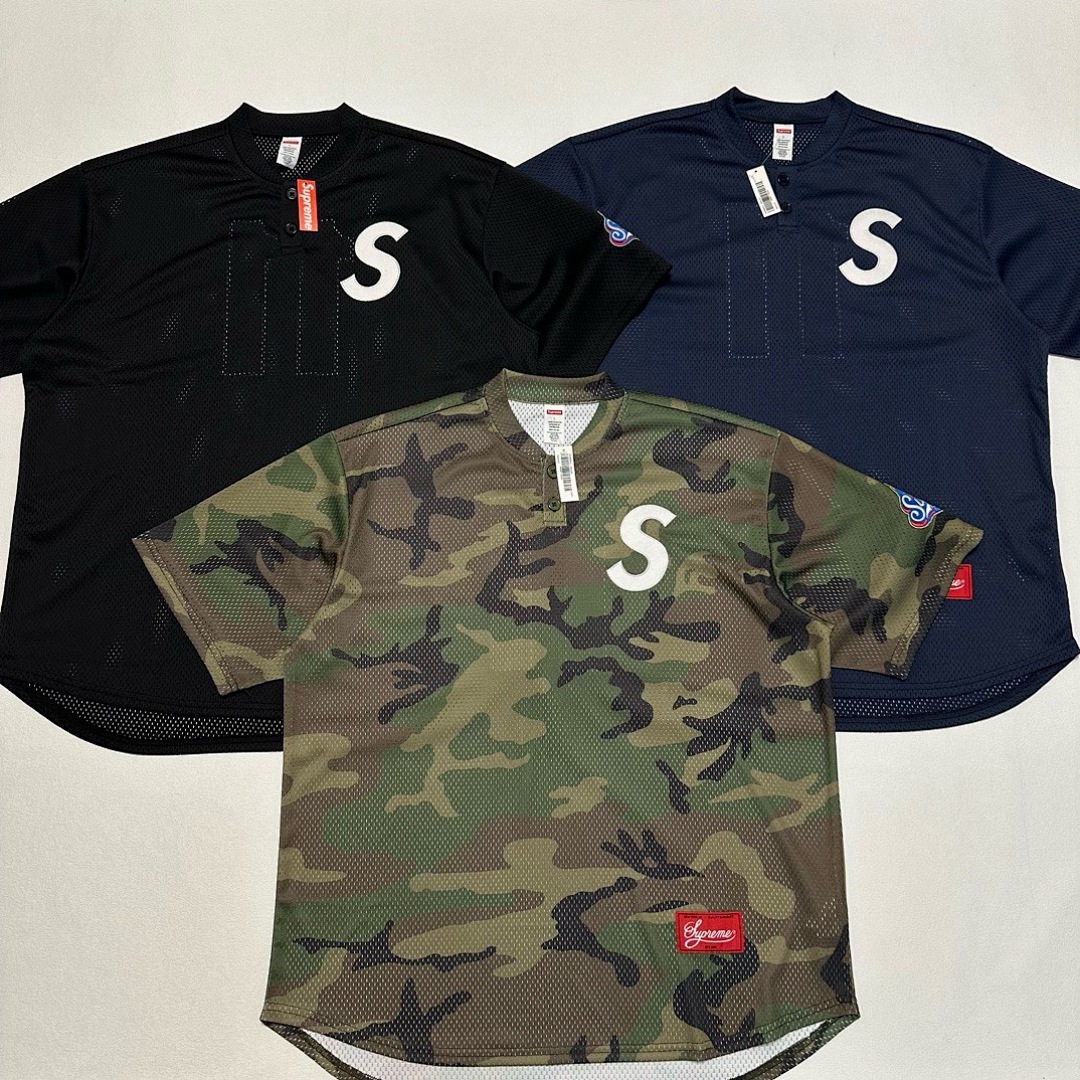 Bape 198 SS25 S LOGO BASEBALL HENLEY TEE Collar T (Black White Blue Pink Green Camo) - Image 23