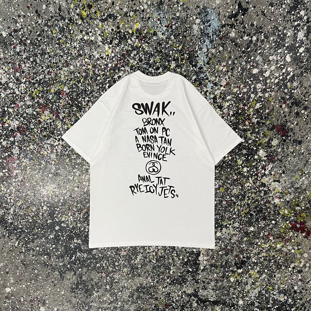 Stussy 108 Stu Print Short Sleeve T : Black White S Ｍ L XL XXL - Image 8