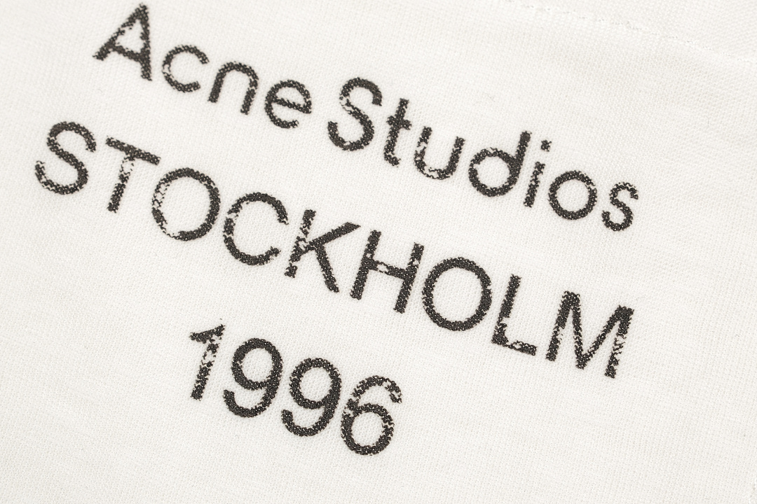 Acne Studios 118 AC LOGO Print Short Sleeve T Black White Brick Red S-XL 8096# - Image 39