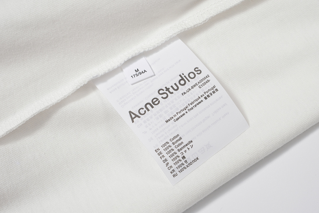 Acne Studios 118 AC Print Short Sleeve T Black White S-XL 8081# - Image 30