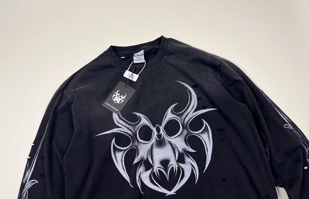 Chanel 168 CHEW FOREVER｜ Long Sleeve : Water Black S M L - Image 6