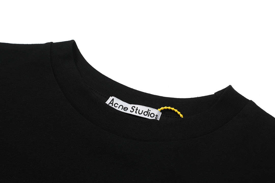 Acne Studios 128 AC Brown Print Short Sleeve T Black S-XL 8099# - Image 4