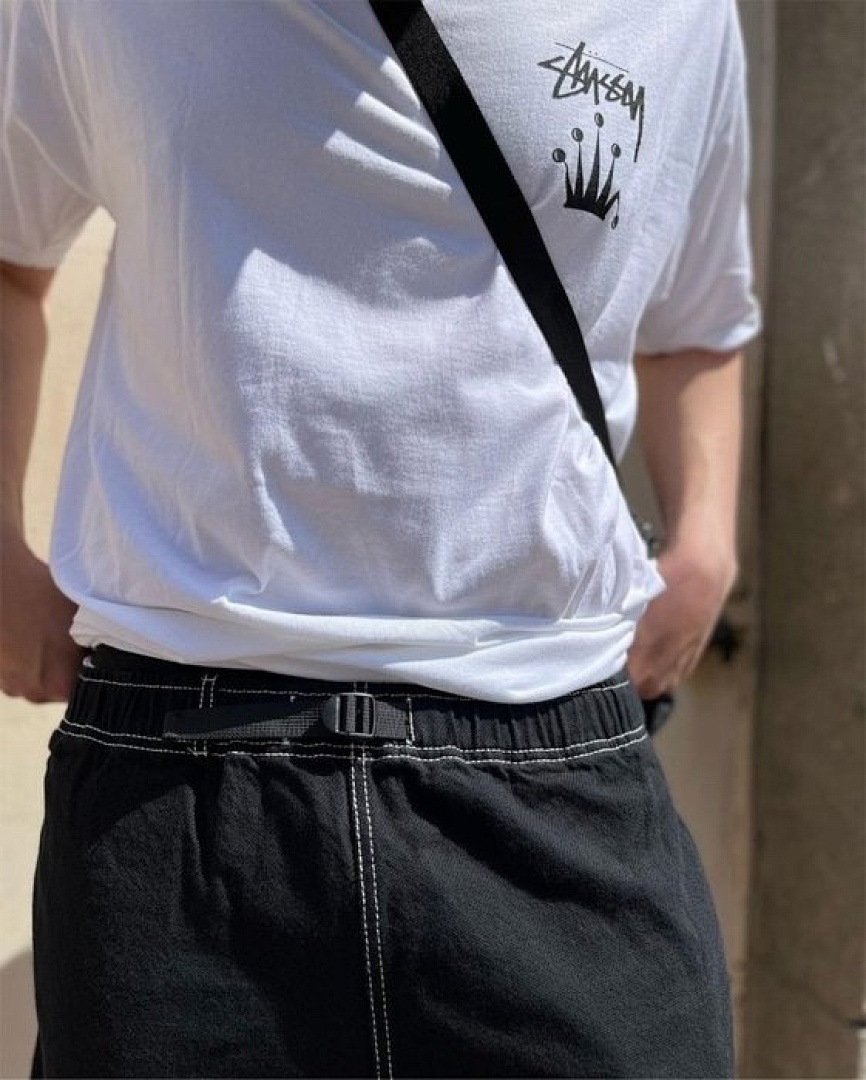 Stussy 98 STU 24SS REGAL CROWN TEE PIGMENT DYED Print Short Sleeve T : Black White S M L - Image 9
