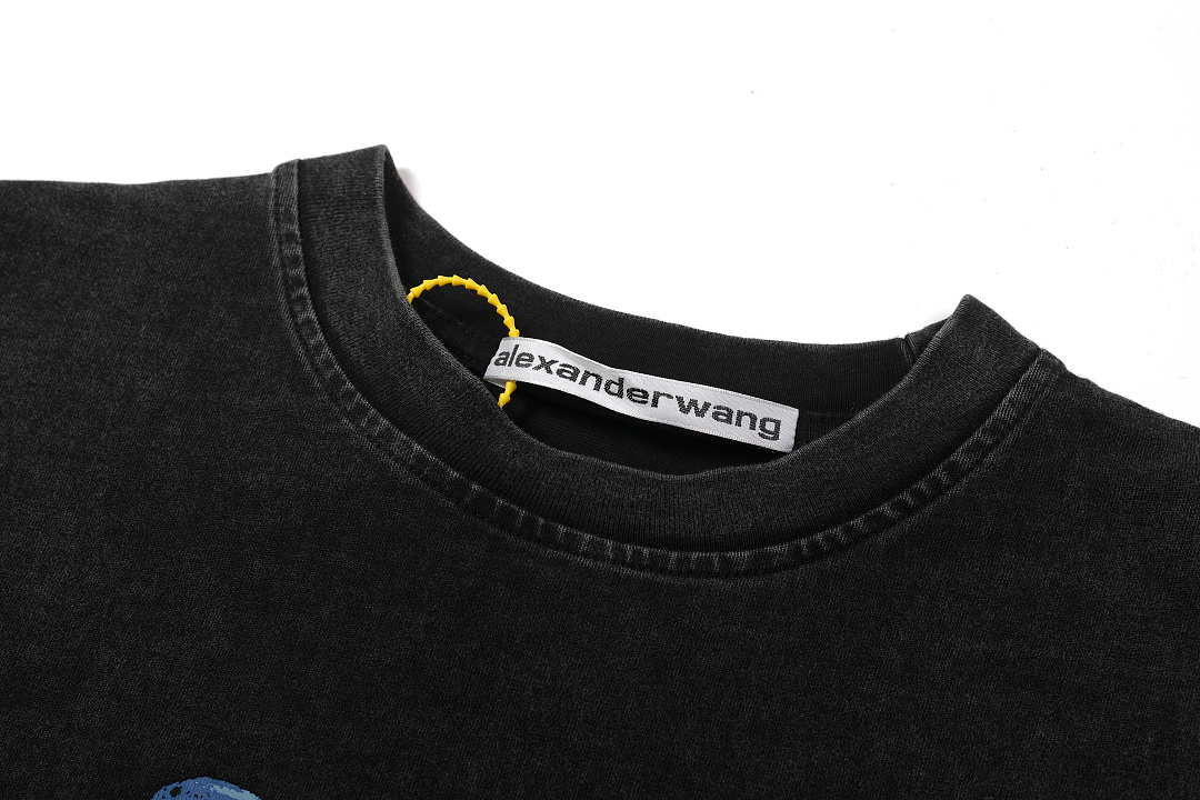Unbranded 138 AW Diamond Print Short Sleeve T Black S-XL 8311# - Image 4