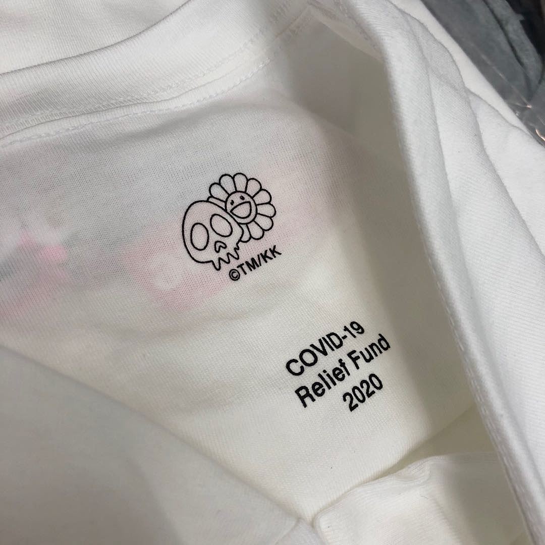 Supreme 118 Sup X Takashi Murakami COVID-19 Relief Box Logo Tee Collab New T Short Sleeve White S M L - Image 8