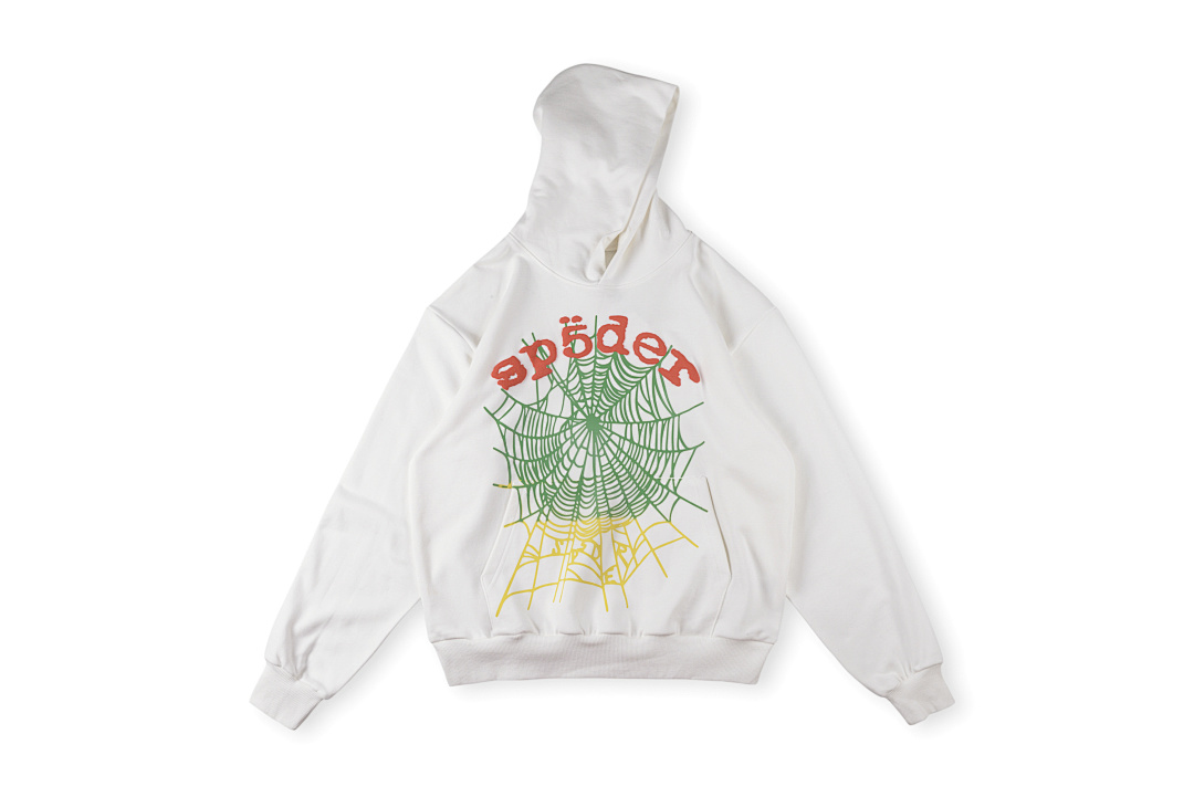 Sp5der 268 Sp5Der 555555 Hoodie Double Print Mens Womens Green White S-XL - Image 4