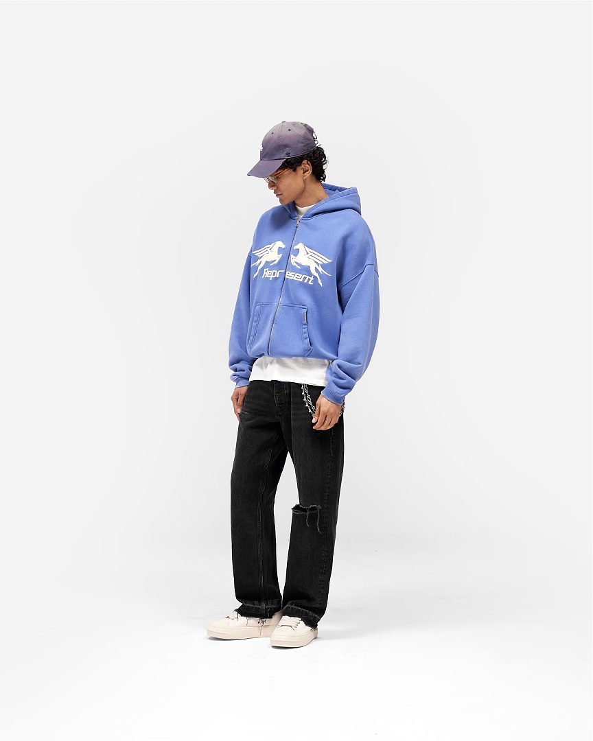 Represent 268 Represent Washed : S M L XL Mist (Blue) - Image 11