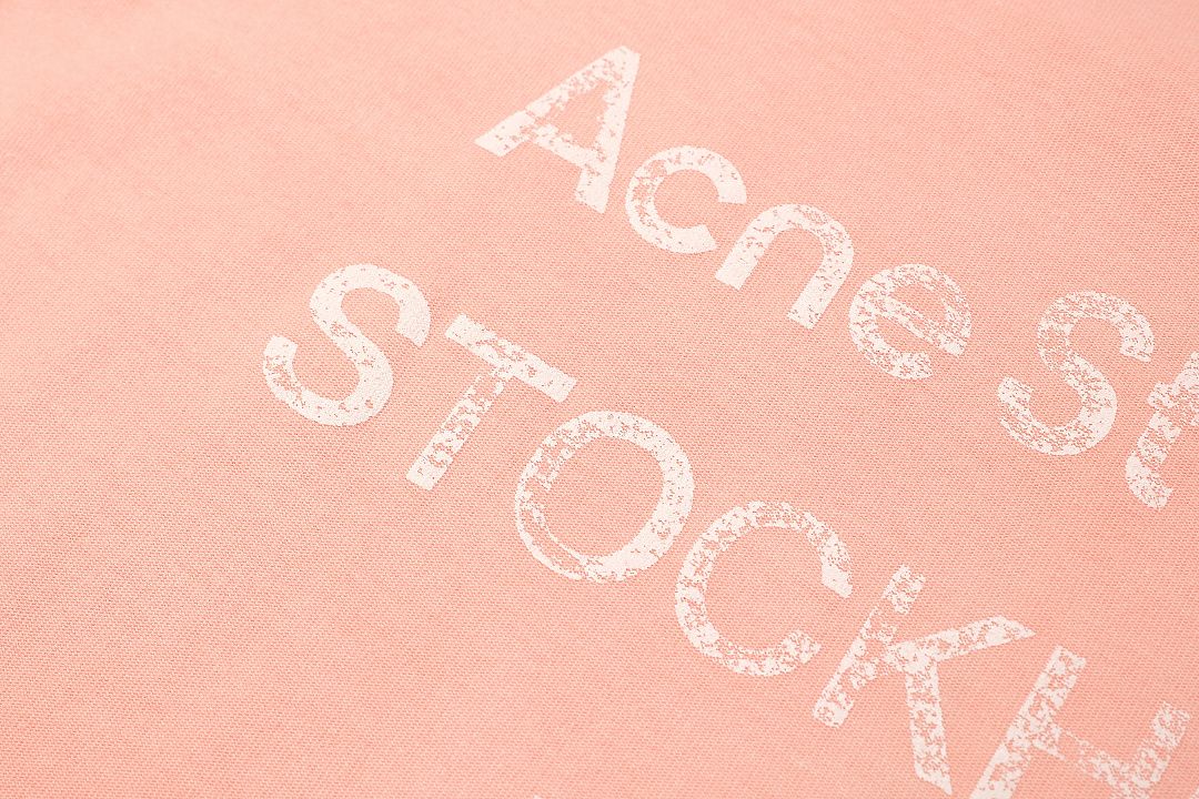 Acne Studios 118 AC LOGO Print Short Sleeve T Pink Floral Grey Black White Red Olive Green Dark Blue Spring Purple S-XL 8026# - Image 9
