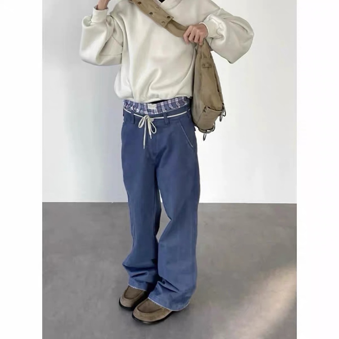 Unbranded 238 ERL3507P118 ERL Blue Washed Vintage Wind Baggy Wide : S M L XL - Image 13