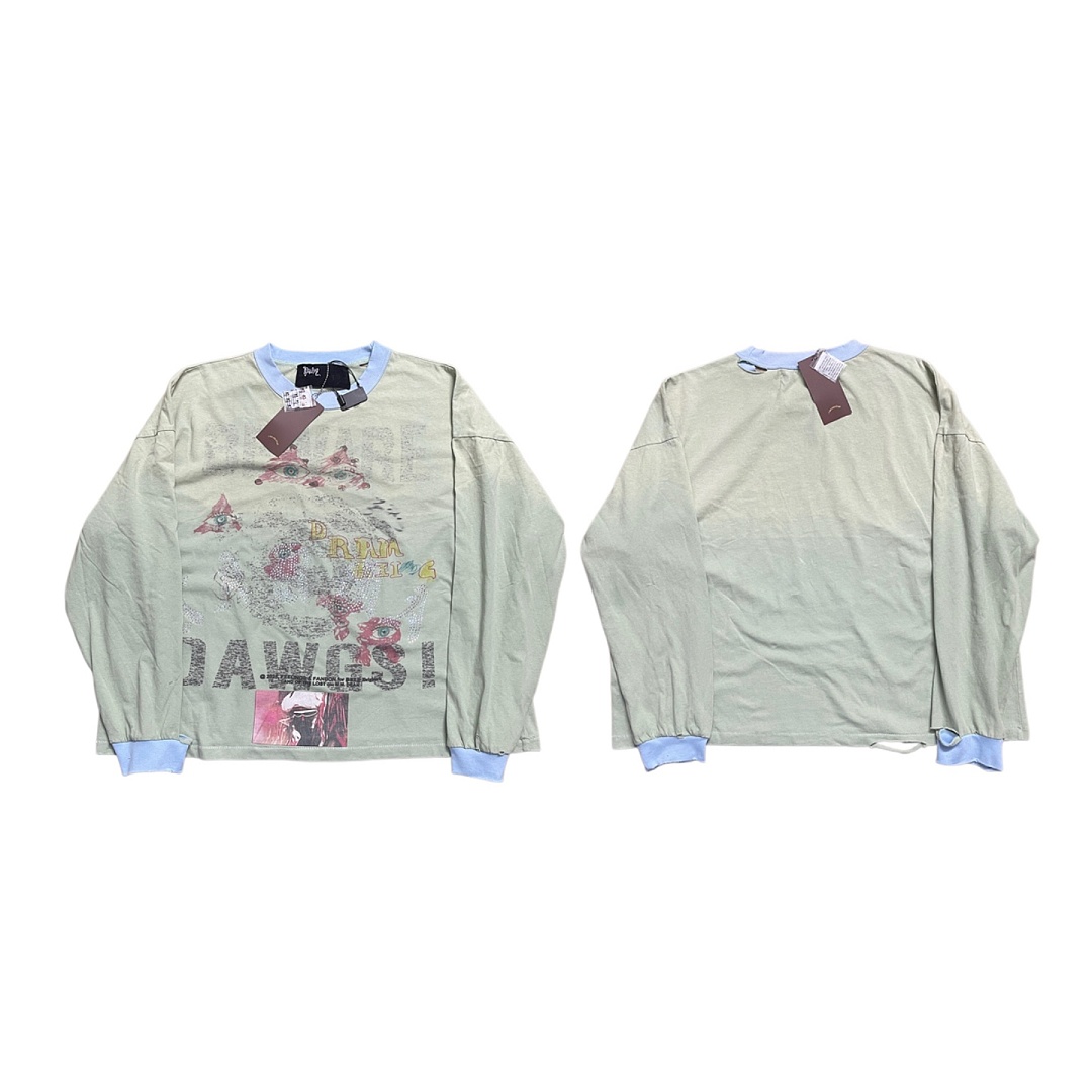 Unbranded 158 Paly Hollywood Long Sleeve T : Grey Green S M L - Image 3