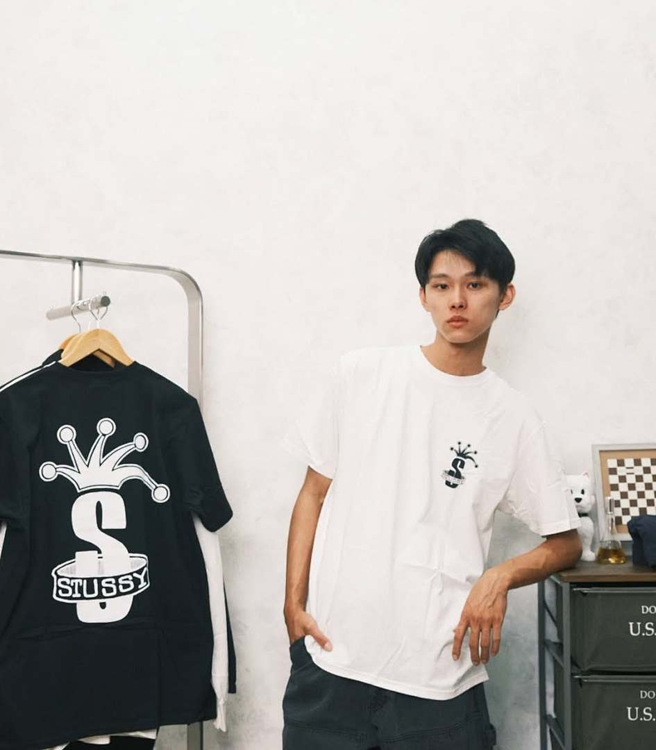 Stussy 118 Stu FW24 CROWN BAND S LOGO TEE Print Short Sleeve T Black White M L - Image 24