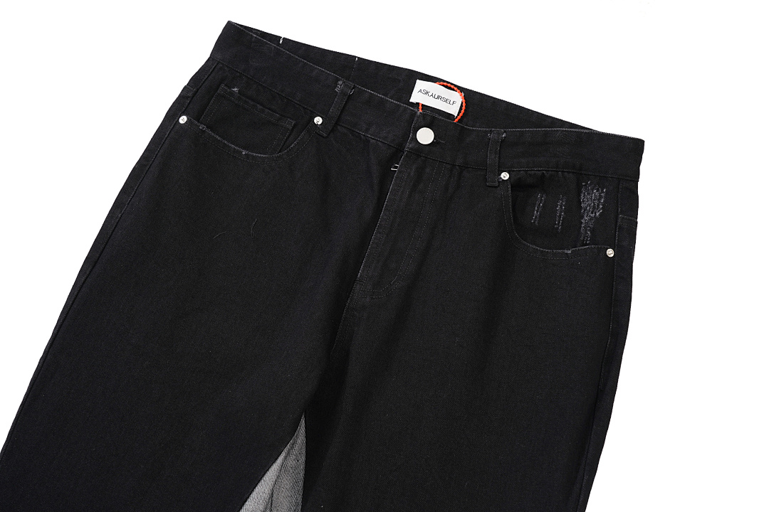 Unbranded 248 ASK ASKYURSELF Black Patchwork S-XL 4085# - Image 5