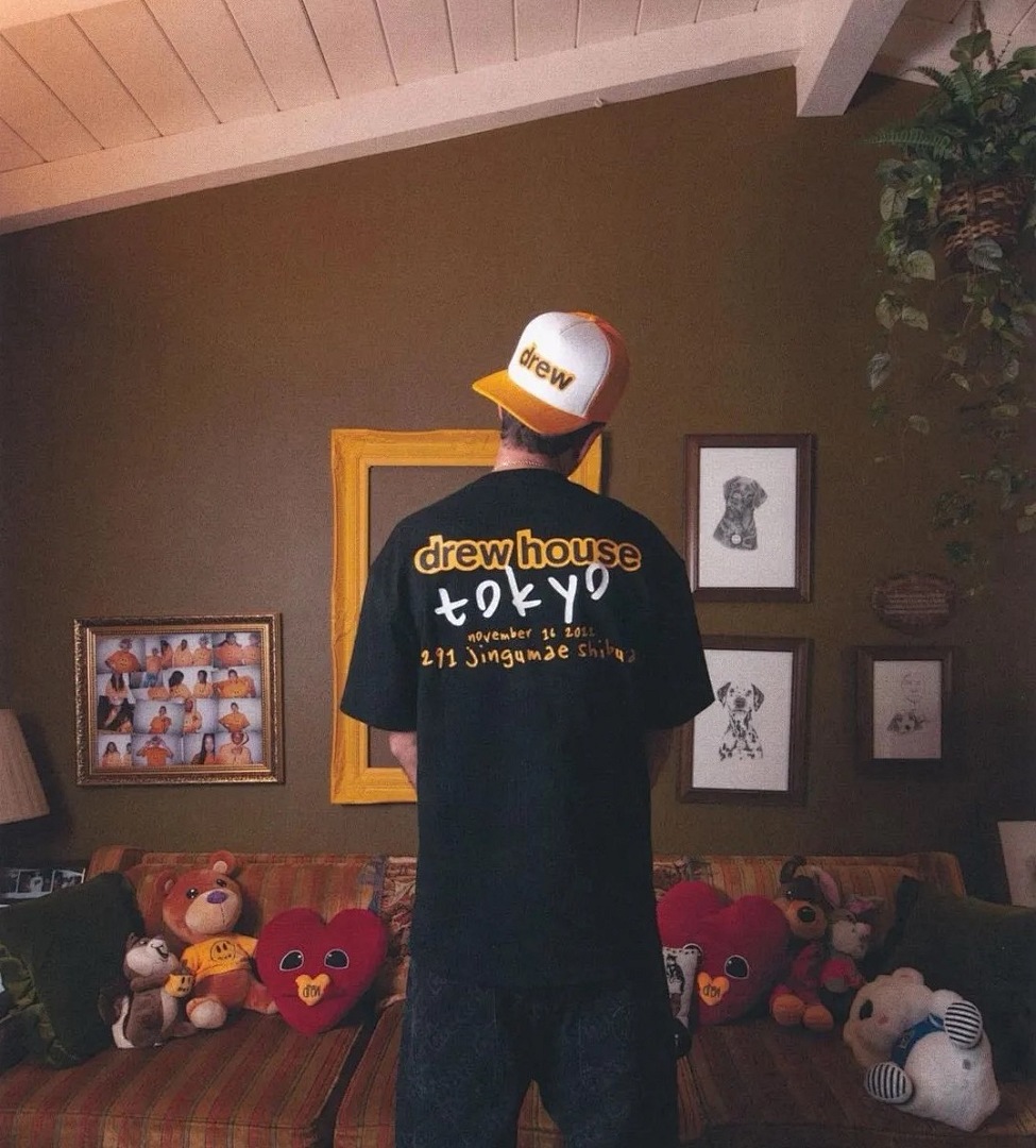 Drew House 108 DREW HOUSE TOKYO POP-UP LOGO TEE Limited Exclusive Print Short Sleeve T Black S M L - Image 22