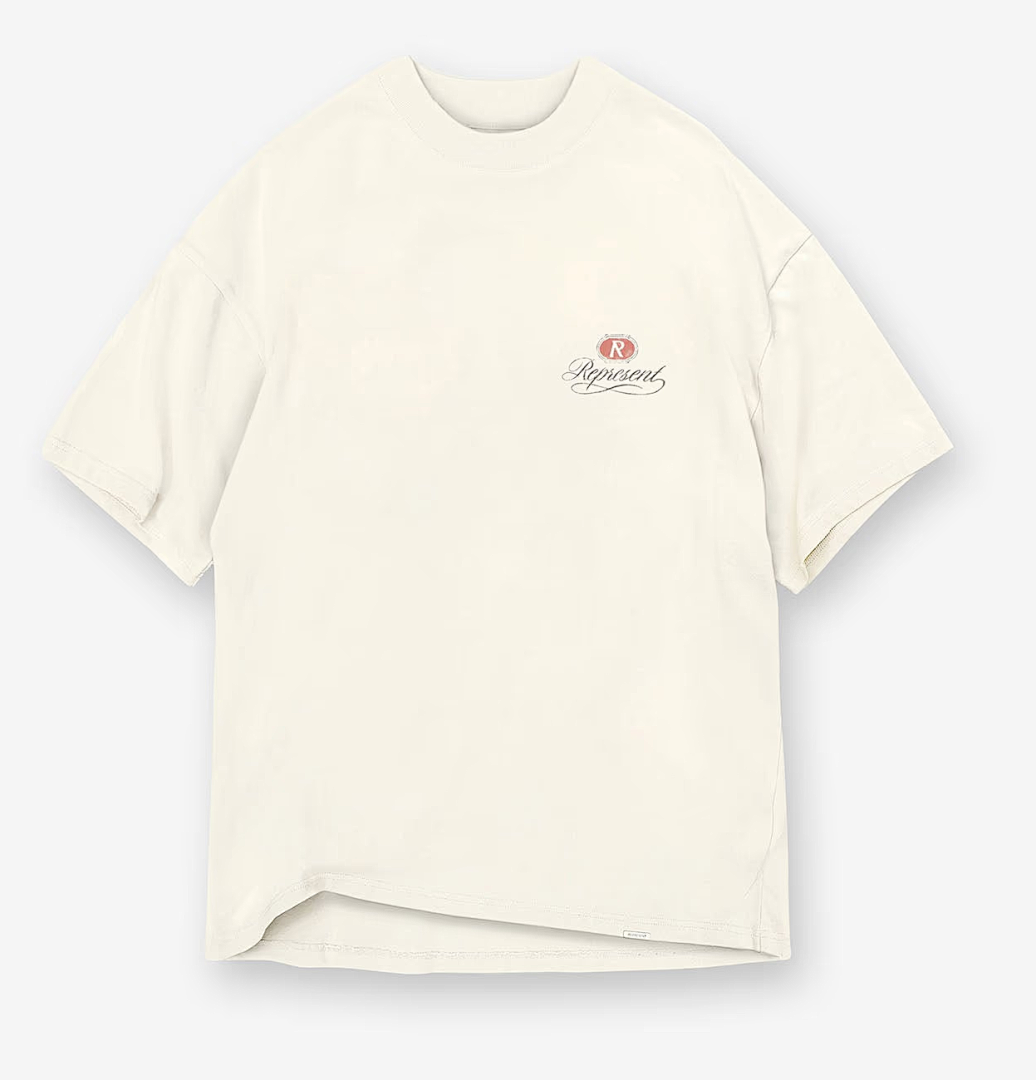 Represent 118 Represent Grand Vintage Hand Drawn T-Shirt Print Short Sleeve T : Black White S M L - Image 4