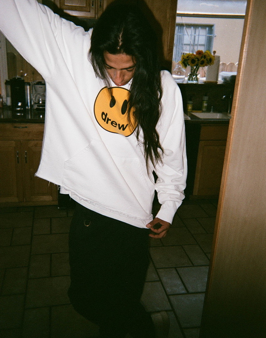 Off-White 218 Drew House 21Ss Mascot Deconstructed Hoodie Black Off White Pink S M L - Image 38