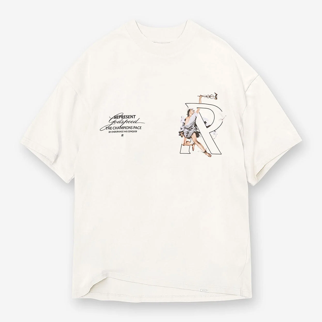 Represent ON SALE58 Represent Hermes T-Shirt And Sky Print Short Sleeve T : Black White Purple S M L - Image 7