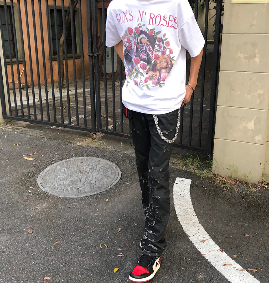 Unbranded 118 Vintage Tee GUNS N 'ROSES Floral Print Short Sleeve T White S-XL 3658# - Image 17