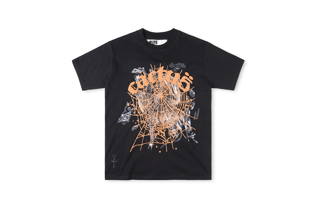 Sp5der 138 Sp5Der Worldwide 555555 TEE Print Short Sleeve Black S-XL