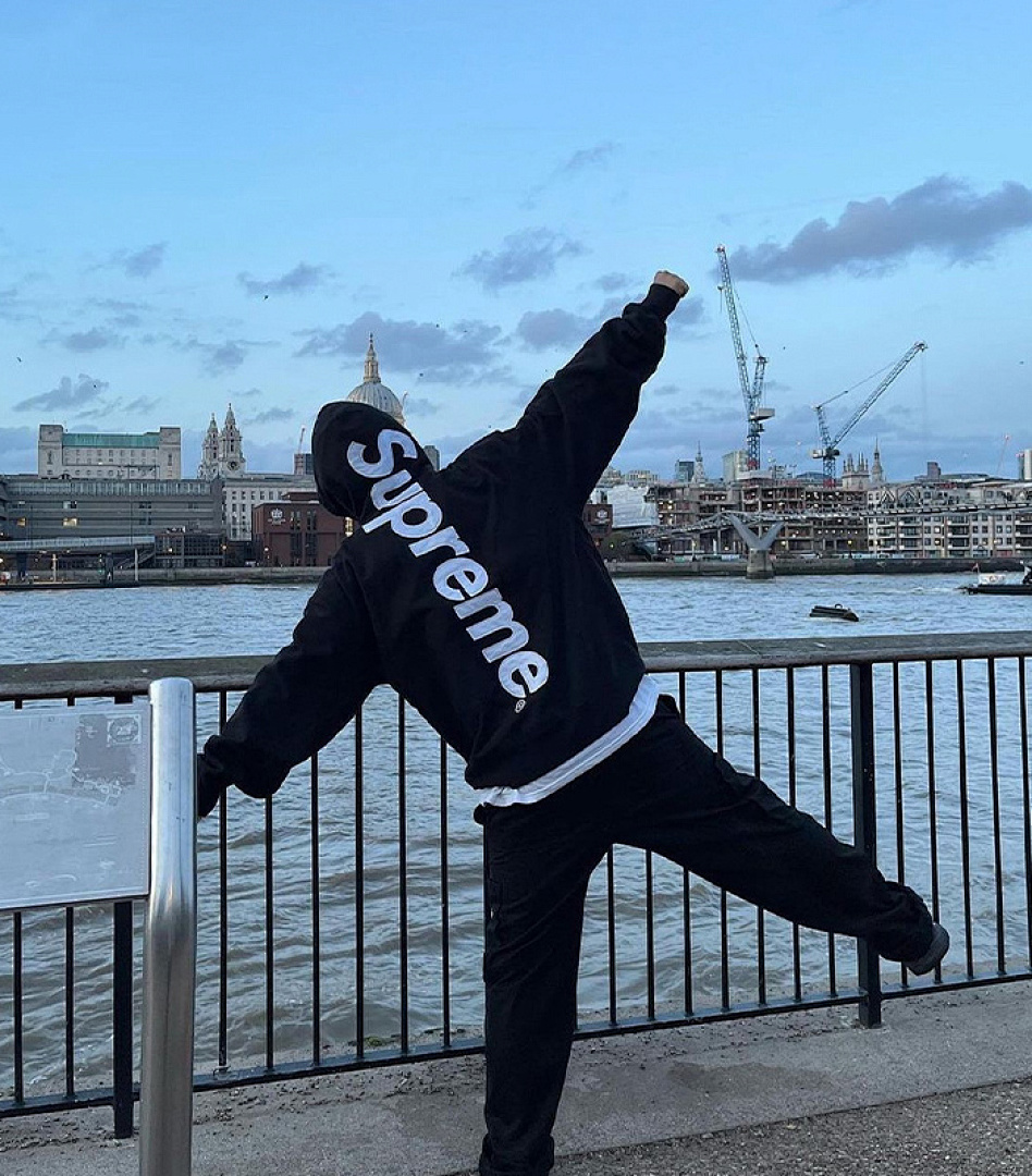 Supreme 258 Sup 22FW Satin Appliqué Hooded Sweatshirt Green Black Floral Grey Blue Brown Light Orange Khaki Purple S M L - Image 24