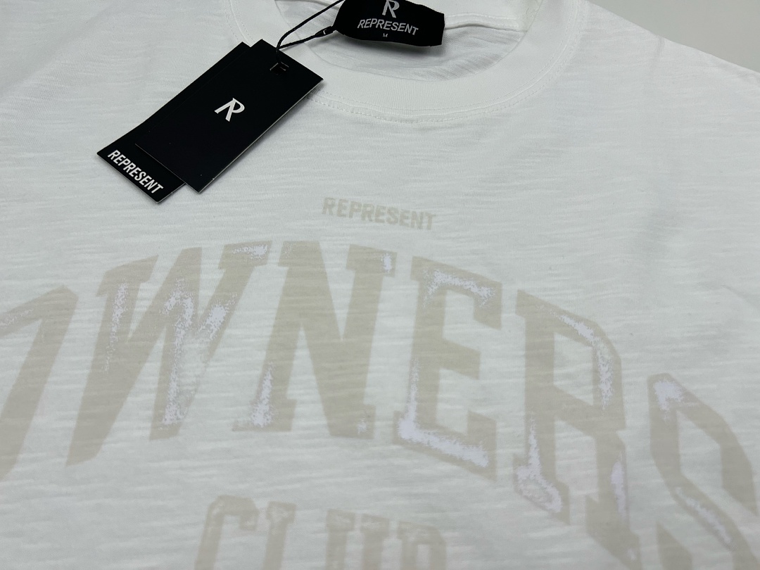 Off-White 128 REPRESENT New High Mens Womens Top Wide Short Sleeve T : S M L XL Washed Blue Off (White) - Image 22