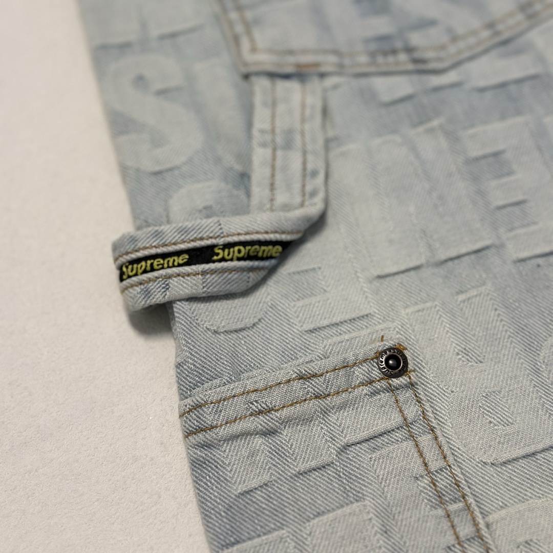 Supreme 318 SS26 REPEAT JACQUARD DOUBLE KNEE DENIM SHORT Floral Stud - Image 9