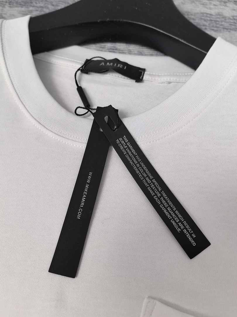 AMIRI 118 26Ss New Embroidered Short Sleeve T Black White S M L XL 9923# - Image 29