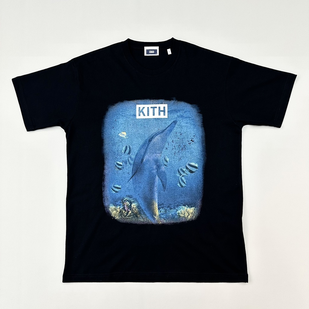 Adidas 138 KITH Limited Exclusive Sea 《 Blue Bogo Short Sleeve 》 Black Light S M L - Image 4