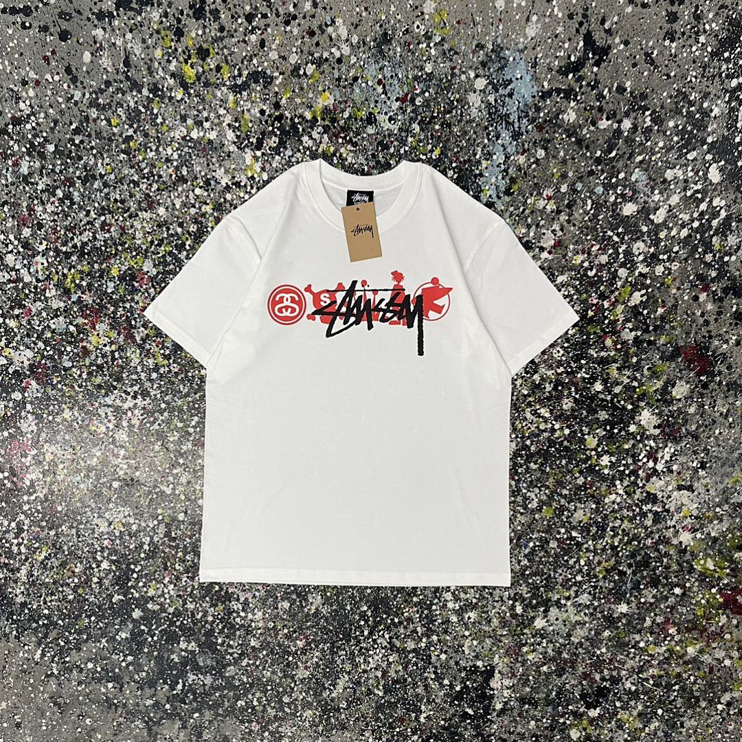 Stussy 108 Stu Short Sleeve T : Black White S Ｍ L XL XXL - Image 5