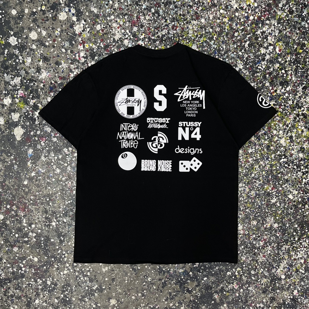 Stussy 108 Stu Print Short Sleeve T : Black White S Ｍ L XL XXL - Image 8
