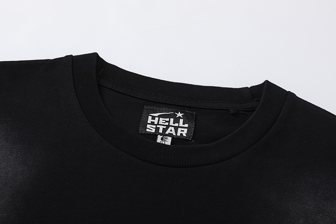 Hellstar 138 Hellstar SBrain Helmet Short Sleeve Washed T Water Black S-M-L-XL - Image 4
