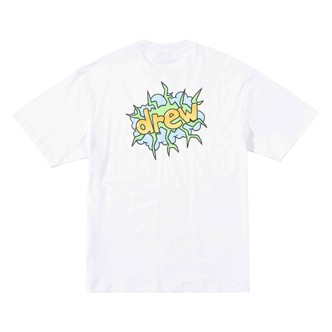 Drew House 98 DREW HOUSE Limited Exclusive Logo Print Collar Short Sleeve T White Color Blue S M L - Image 5