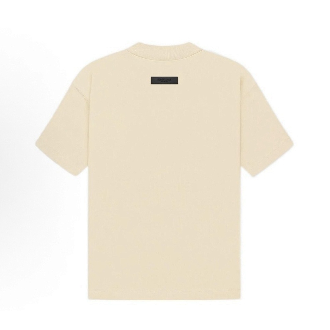 Essentials 118 Ess Double Velvet Solid Cotton Short Sleeve T Coffee Grey Black White Smoke Red XS-XL - Image 25