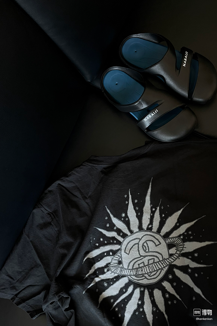 Stussy 128 STU SS25 LOOK BEYOND TEE PIGMENT DYED Double S Print Short Sleeve (Black White) - Image 25