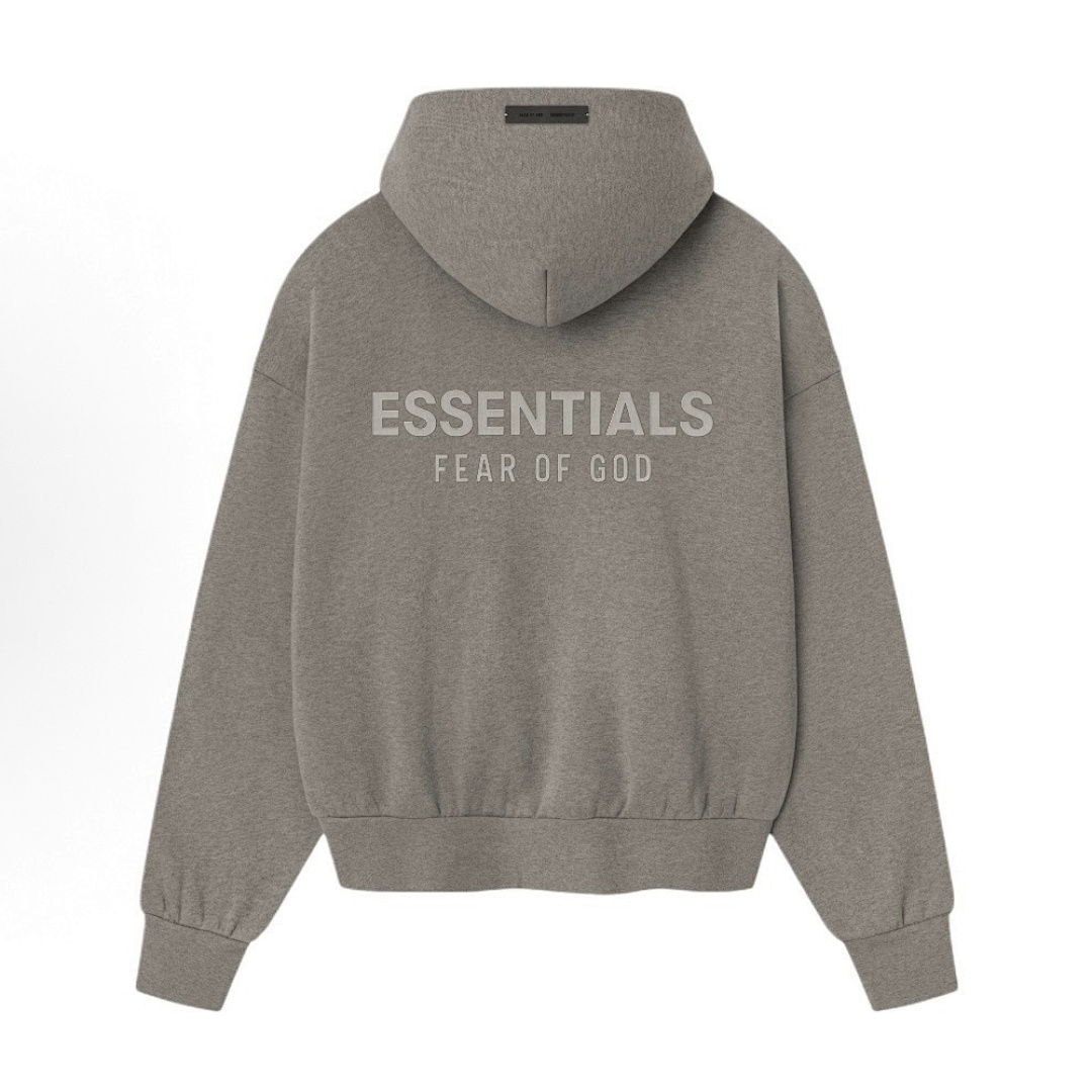 Essentials 228 Ess SS25 Classic Hoodie Label Print XS-XL (Black Oatmeal Grey Brown) - Image 8