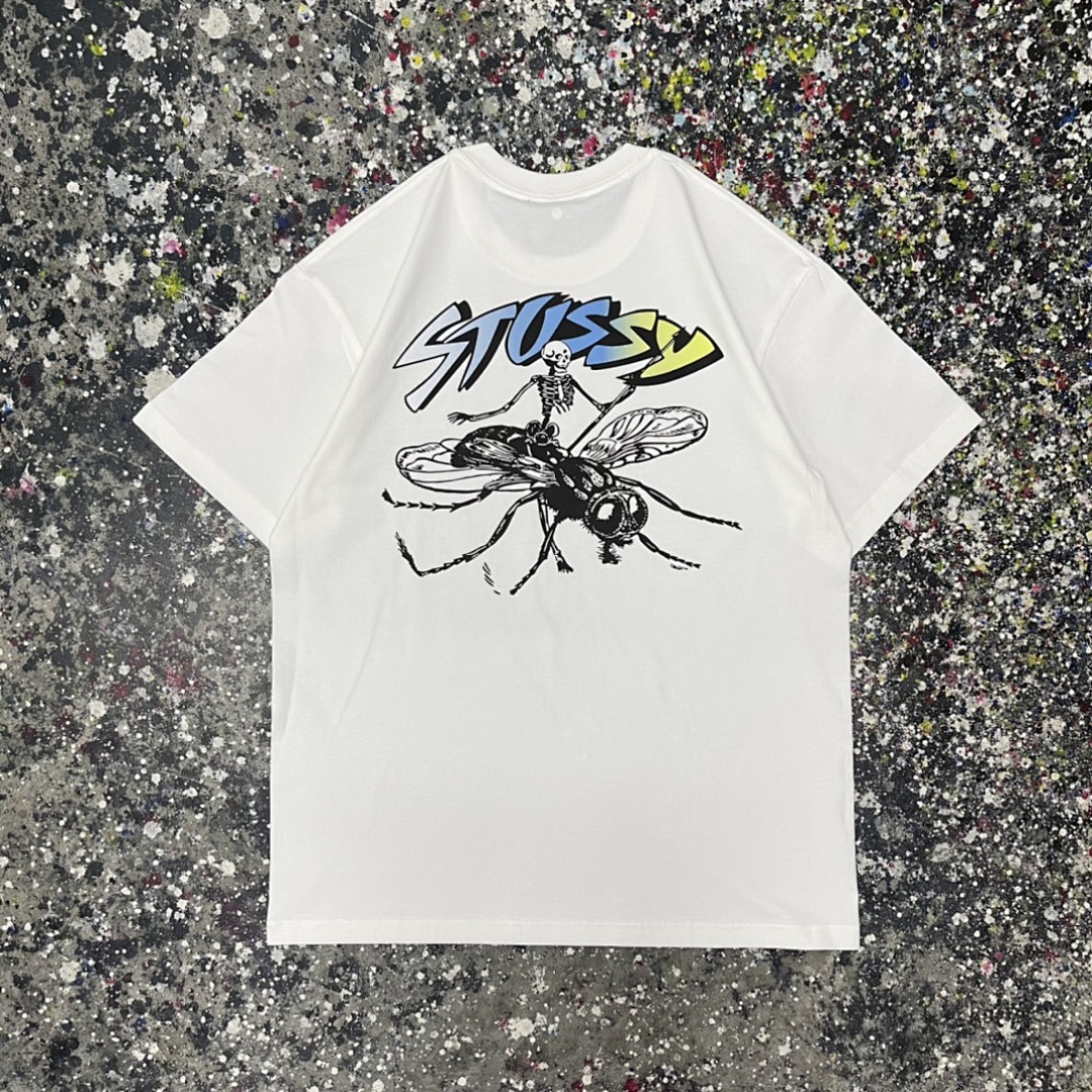 Stussy 108 Stussy Top Print Short Sleeve T : Black White Grey S Ｍ L XL - Image 8