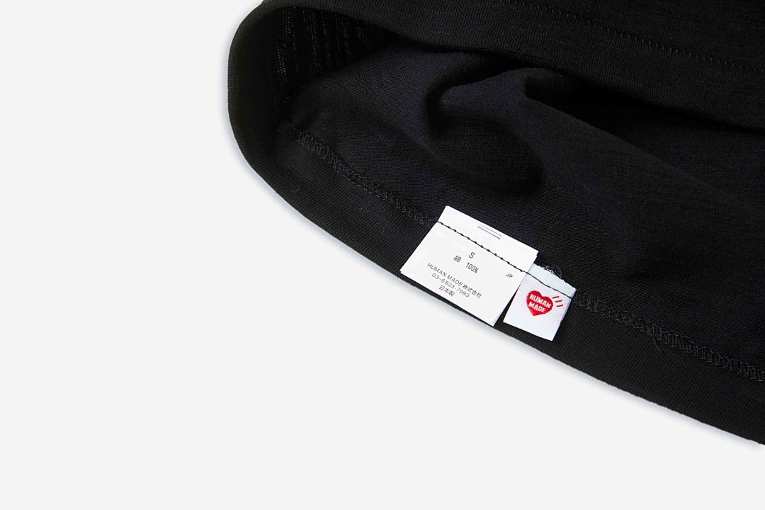 Human Made 118 HUMAN MADE SS25 Print Collar Cotton Short Sleeve T : Black White S M L - Image 9