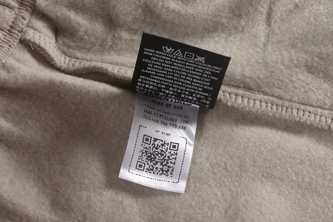Essentials 148 Ess SS25 Classic Hoodie Label Print Short Silk Silver Gum Black Grey Brown Oatmeal XS-XL - Image 46