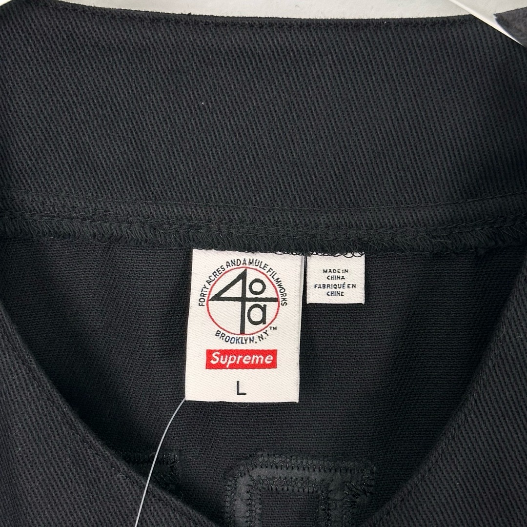 Off-White 268 SS25 40 Acres Twill Baseball Jersey LOGO Short Sleeve Black Off White S-XL - Image 37