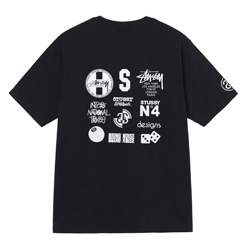 Stussy 108 Stu Print Short Sleeve T : Black White S M L XL XXL