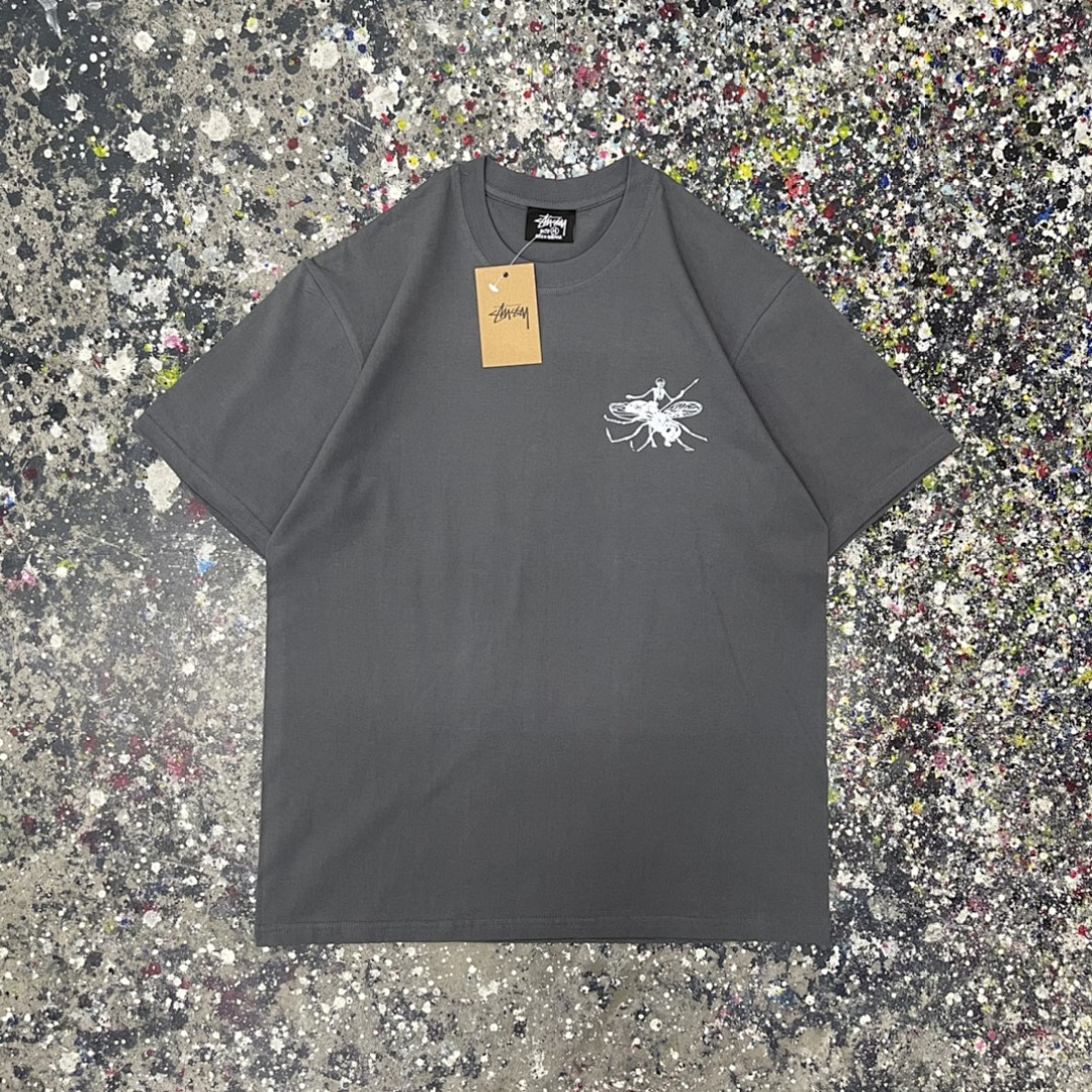 Stussy 108 Stussy Top Print Short Sleeve T : Black White Grey S Ｍ L XL - Image 5