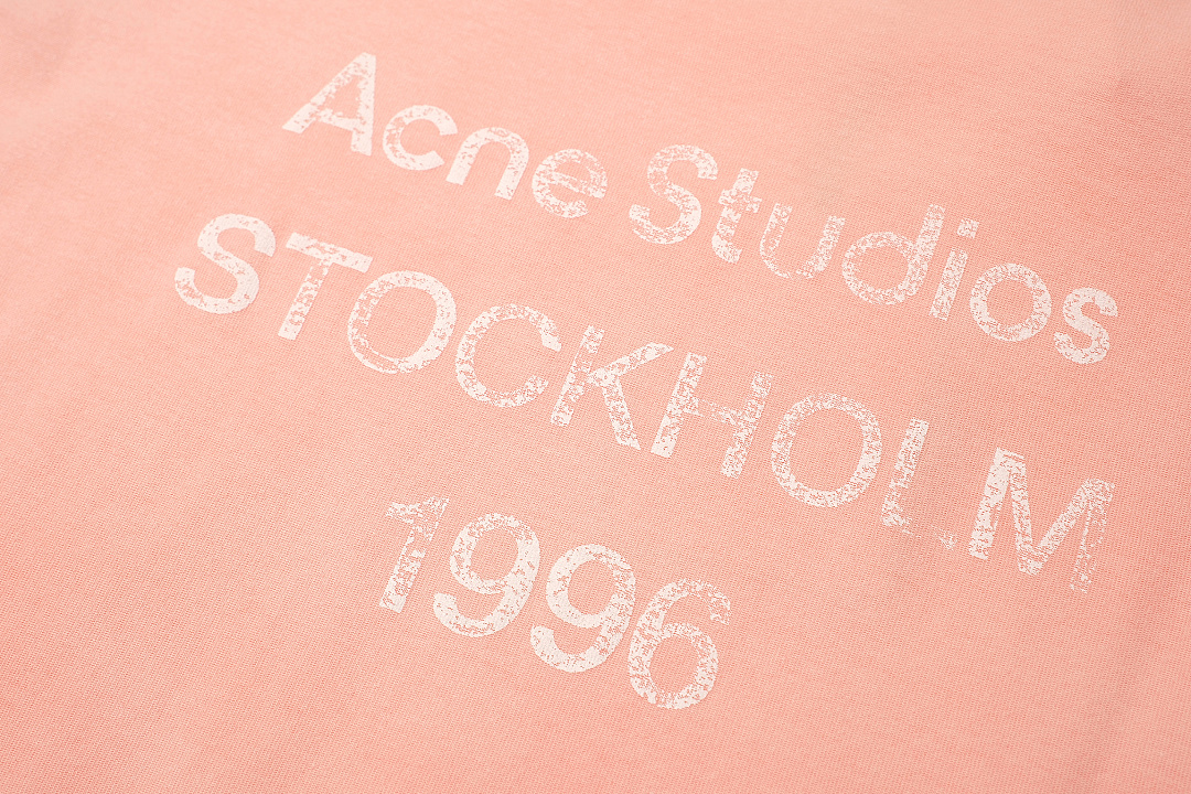 Acne Studios 118 AC LOGO Print Short Sleeve T Pink Floral Grey Black White Red Olive Green Dark Blue Spring Purple S-XL 8026# - Image 8