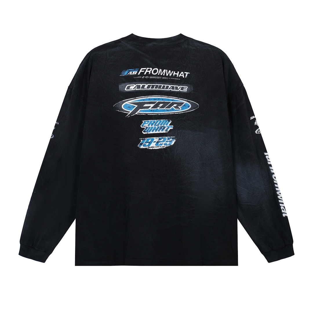 Arc'teryx 138 FAR.ARCHIVE Label LOGO Print Long Sleeve T Grey Blue Black S-L 3255# - Image 3
