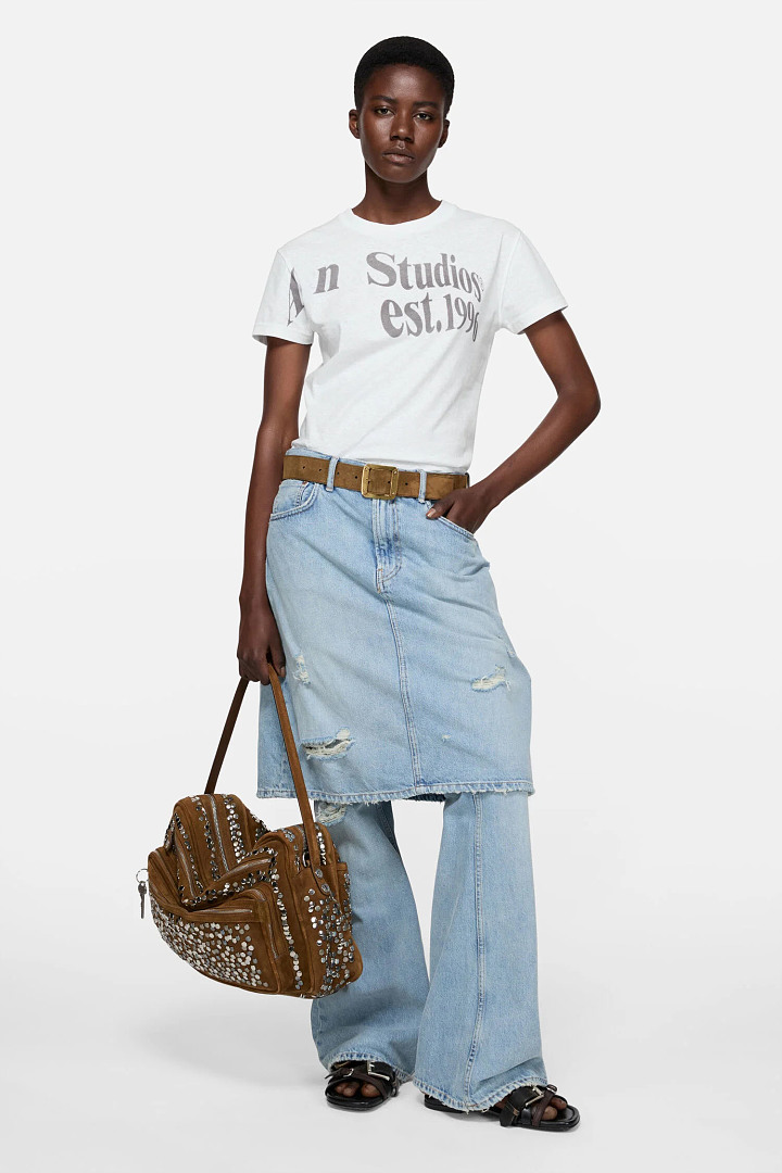 Acne Studios 118 AC Print Short Sleeve T White S-XL 8305# - Image 18