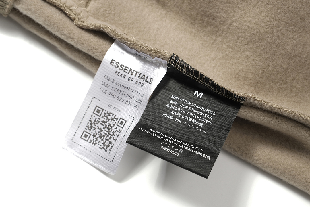 Essentials 178 Ess FALL24 HOLIDAY Fleece EssentialSweatpant Print Lace Up Velvet : Dark Mist Grey Light Black Desert Gold Brown :S-XL - Image 84