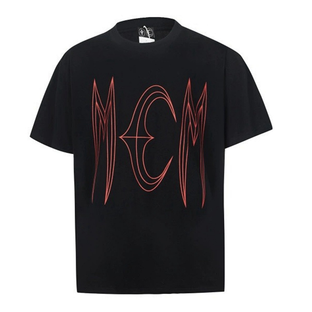 Christian Louboutin 108 THUG CLUB TCM T-SHIRTS LOGO Print Short Sleeve T Black White S-L 8009# - Image 36