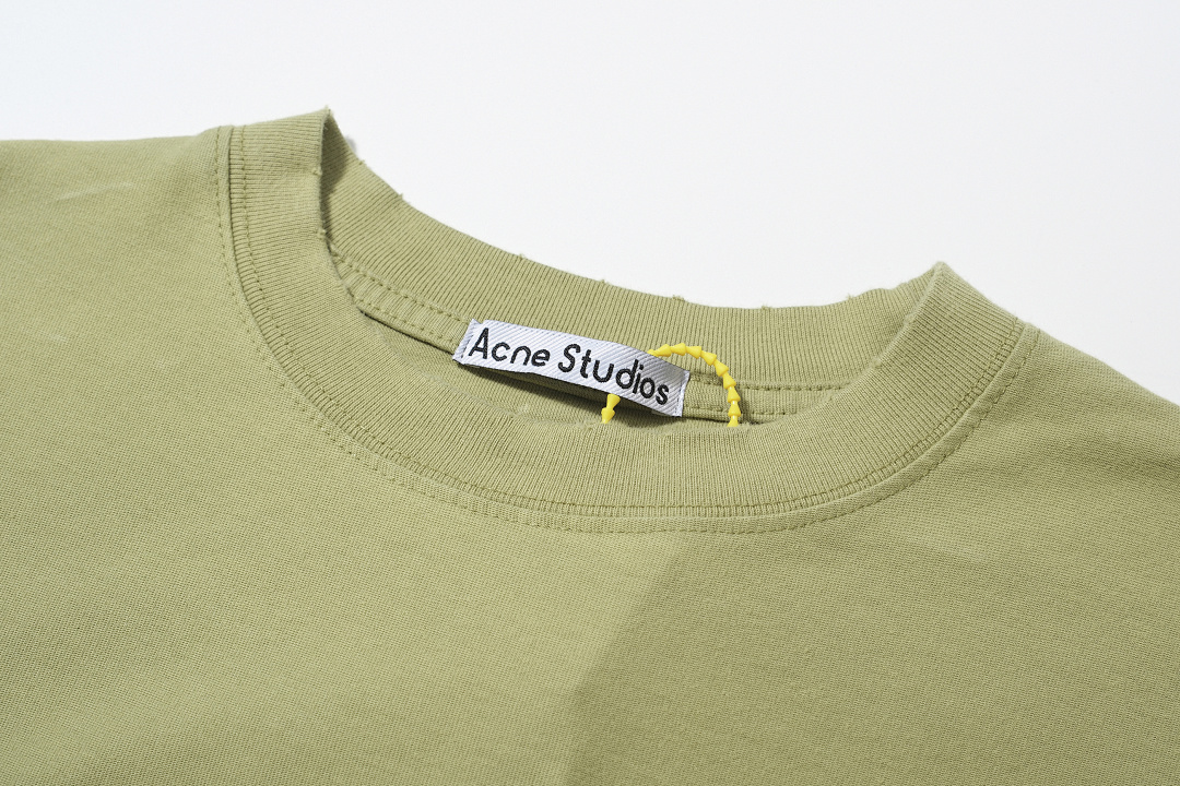Acne Studios 128 AC LOGO Print Long Sleeve T Pink Black White Olive Green Dark Blue Red Spring Purple S-XL 3286# - Image 69
