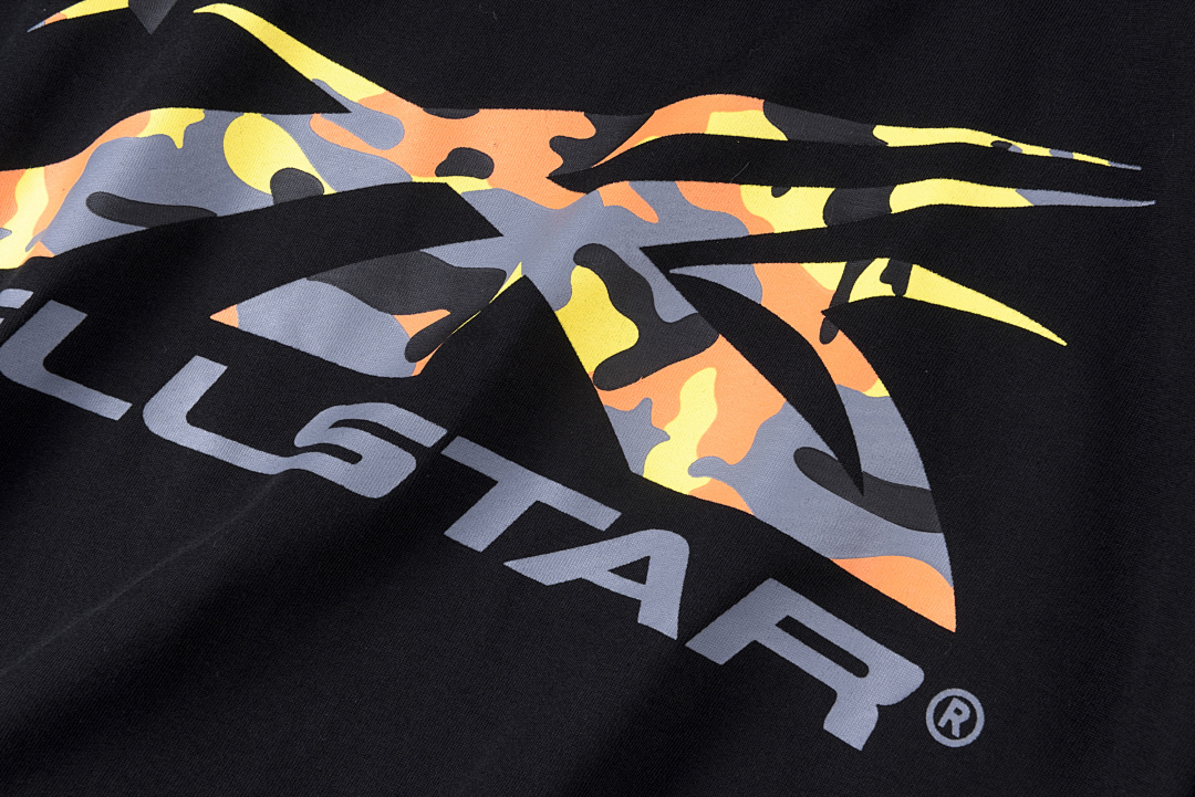 Bape 148 Hellstar Studios Gel Sports Logo Tee Camo Print Short T Black Pink Yellow S-XL - Image 9