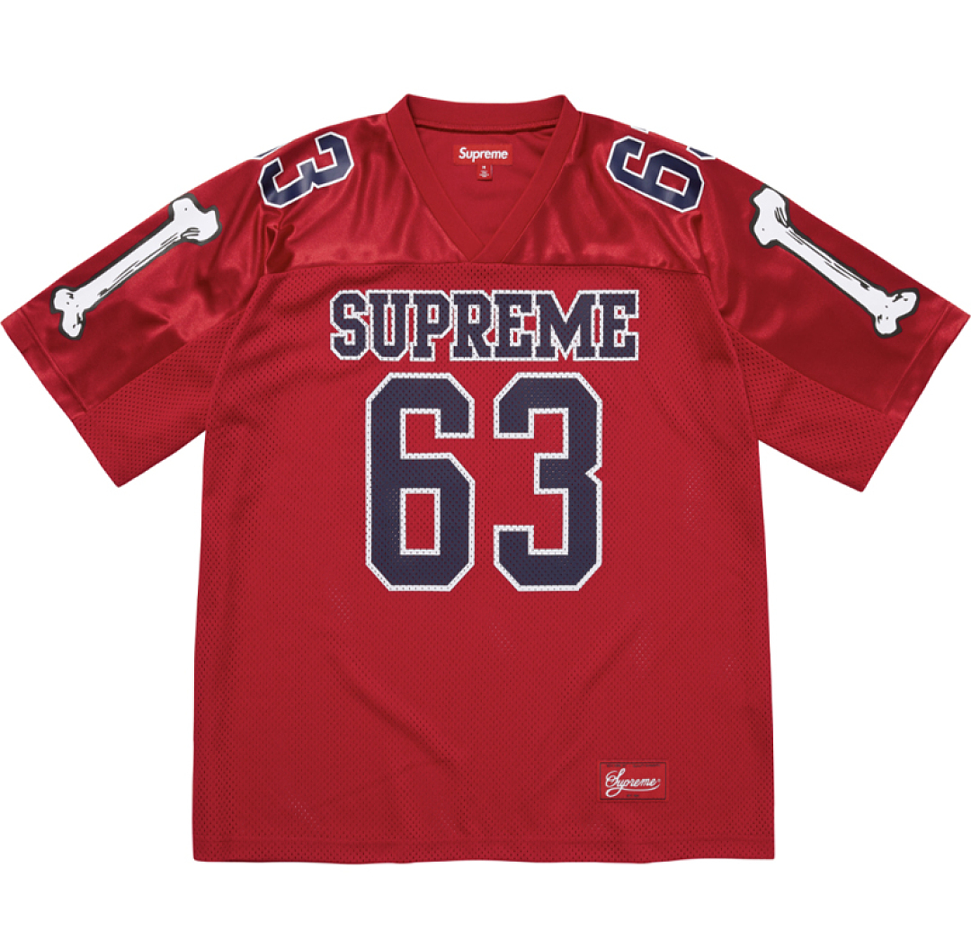 Supreme 238 FW25 BONES JERSEY Top Print Short Sleeve T Black White S M L - Image 6