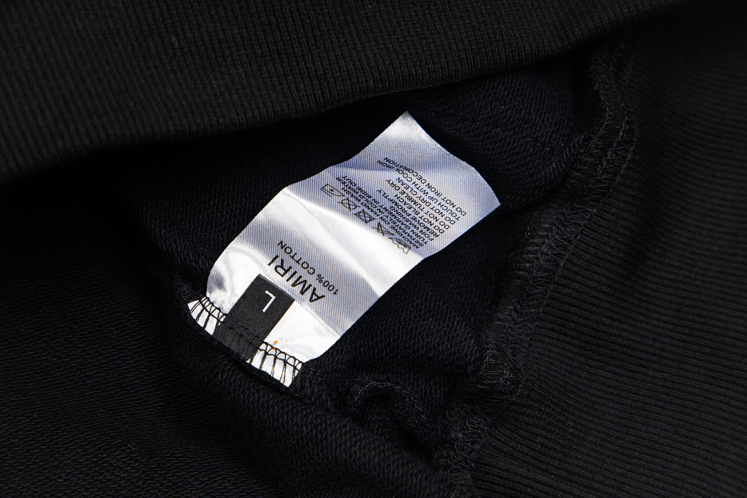 AMIRI 218 Wide Version Model Long Sleeve Black White S M L XL 605# - Image 14