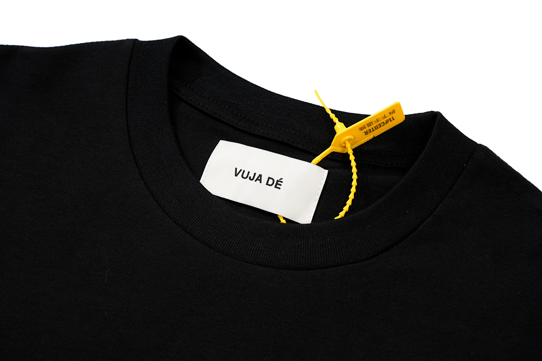 Unbranded 108 VUJADE DARTED LOGO TEE Print Short Sleeve T Black White 1 2 3 4 3911# - Image 7